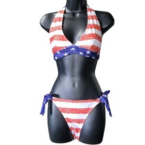 Unbranded American Flag tie bikini Size M